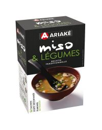 Soupe miso légumes, 3 sachets de 12 g (pour 3 x 200 ml de soupe)