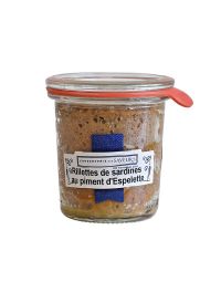 Rillettes de sardines au piment d'Espelette, 100 g