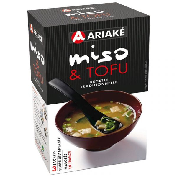 Soupe miso tofu, 3 sachets de 11 g (pour 3 x 200 ml de soupe)