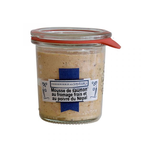 Mousse de saumon au fromage frais et au Timur, 100 g