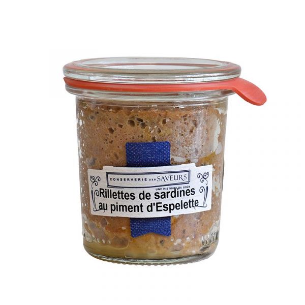 Rillettes de sardines au piment d'Espelette, 100 g