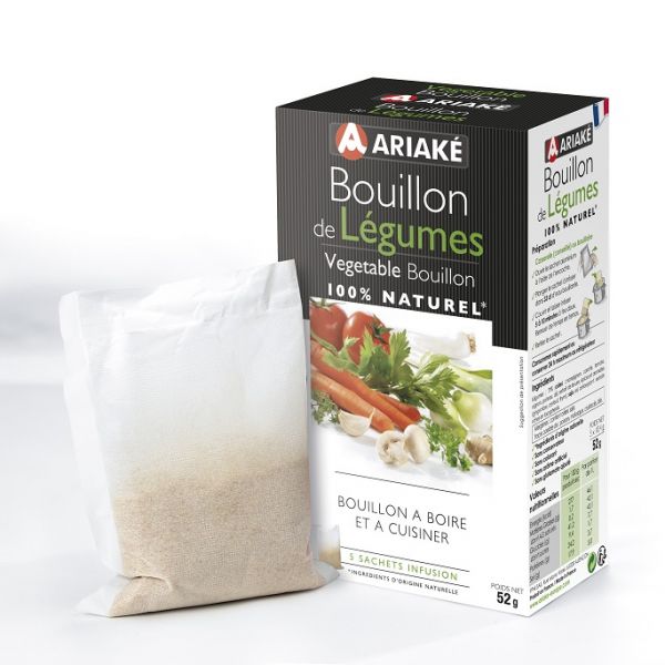 Bouillon de légumes, 5 sachets de 10,4 g (pour 5 x 33 cl de bouillon)